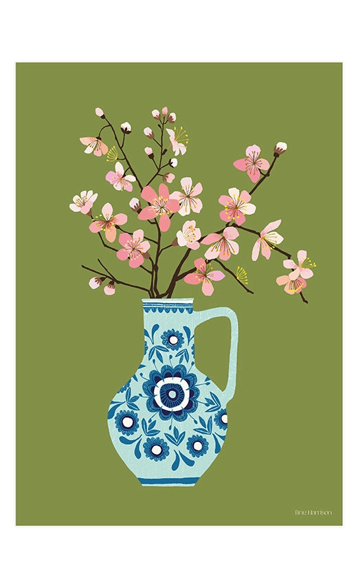 Brie Harrison  Cherry Blossom A4 Art Print