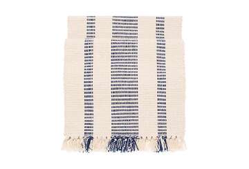 Waltons of Yorkshire Recycled Cotton Blue Stripe Table Runner