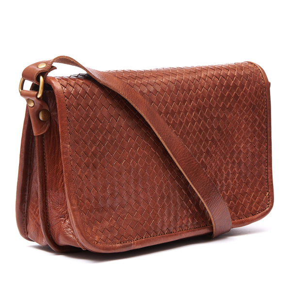 Atelier Marrakech Charlotte Light Brown Woven Leather Shoulder Bag