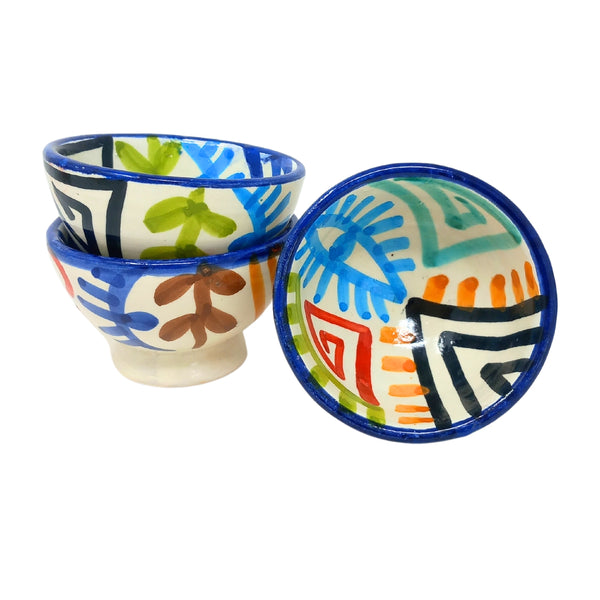 Artisan Stories Colourful Hand Painted Ceramic Mini Bowl