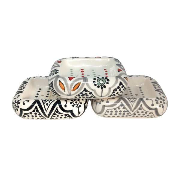 Artisan Stories Moroccan Ceramic Soap Holder Safa Pattern