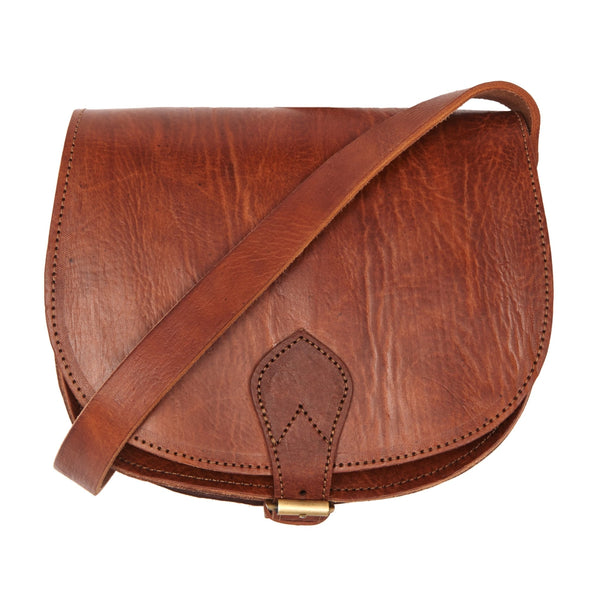 Atelier Marrakech Sam Leather Saddle Bag Light Brown