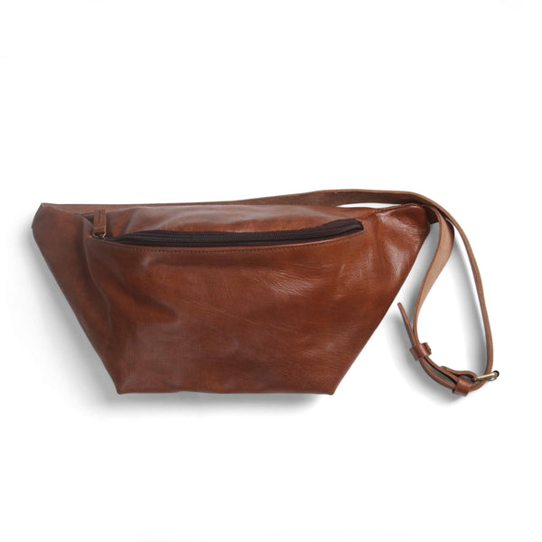 Atelier Marrakech Large Leather Bumbag Light Brown