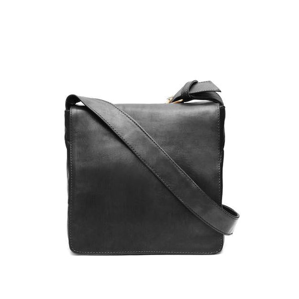 Atelier Marrakech Small Black Harley Leather Reporter Bag