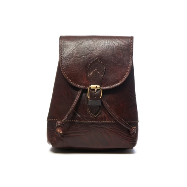 Atelier Marrakech Mini Leather Backpack Bag Dark Brown
