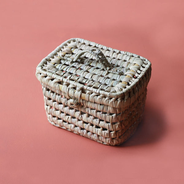 Artisan Stories Woven Vanity or Lunch Basket