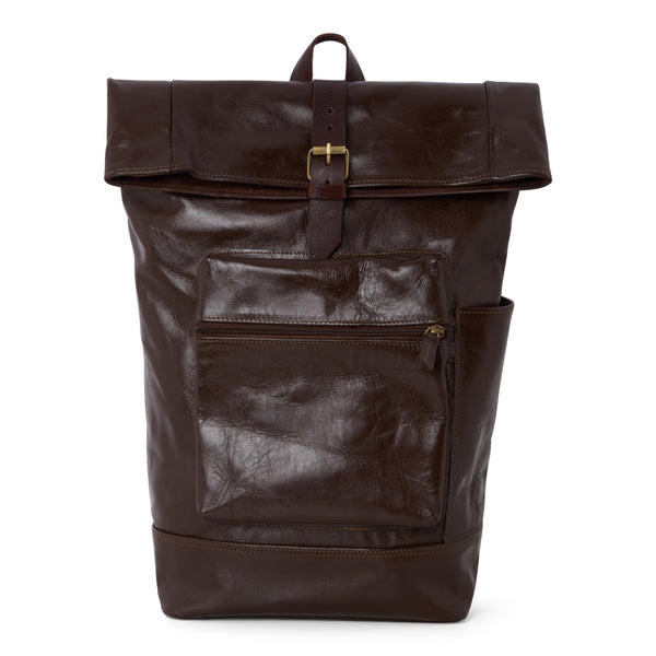 Atelier Marrakech Dark Brown Leather Travel Backpack