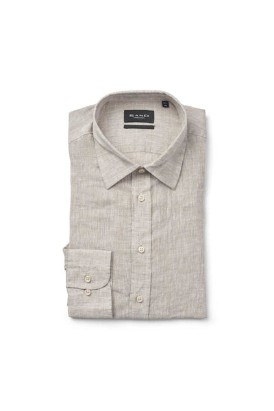 sand copenhagen State Soft L/s Linen Shirt Beige