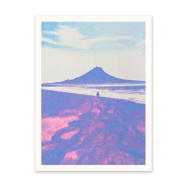 Ohh Deer Purple Landscape Risograph Art Print
