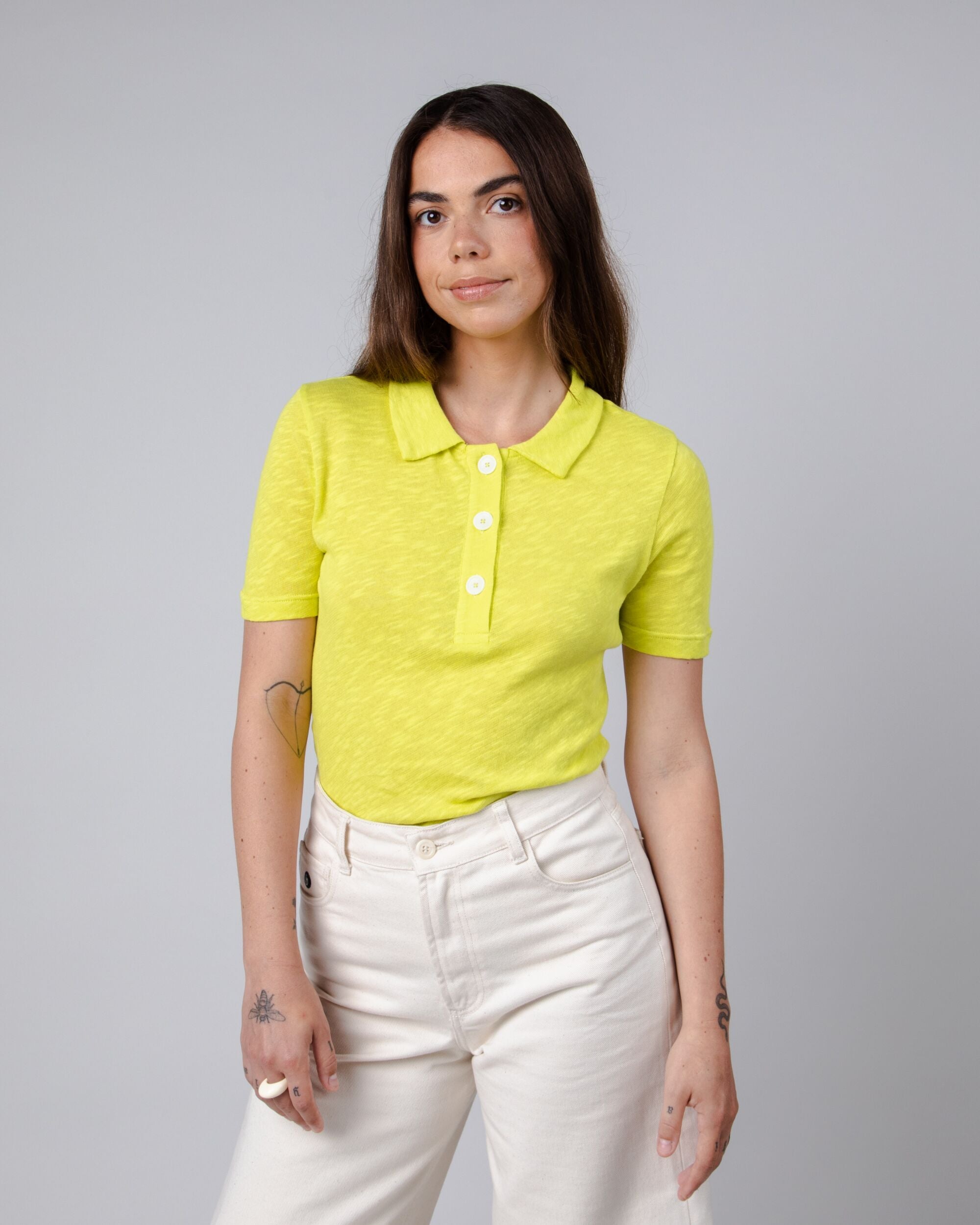 Brava Fabrics Lime Buttoned Polo Shirt