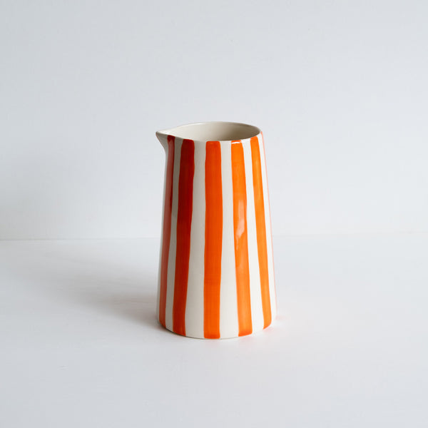 Musango Large Jug Candy Stripe - Tangerine