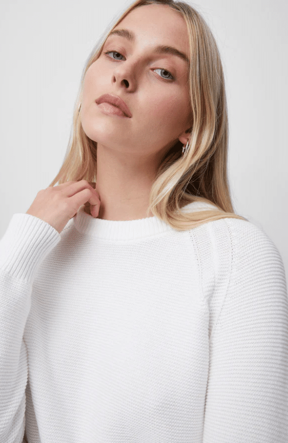 French Connection French Connection Lily Mozart Crew Neck Jumper In Summer White
