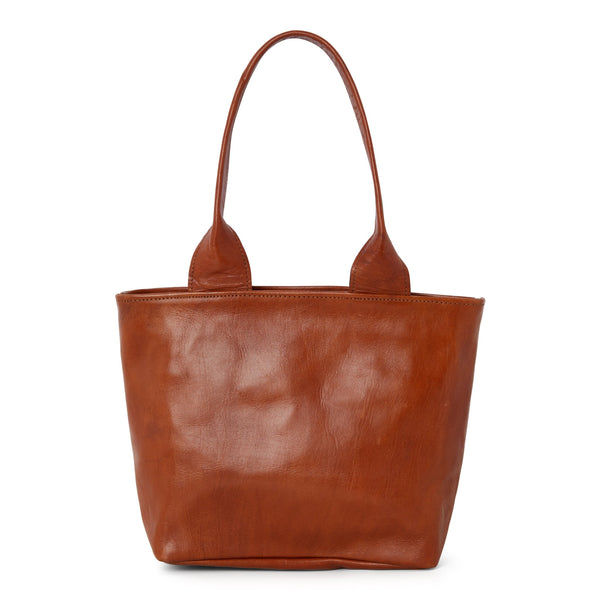 Atelier Marrakech Small Leather Tote Light Brown