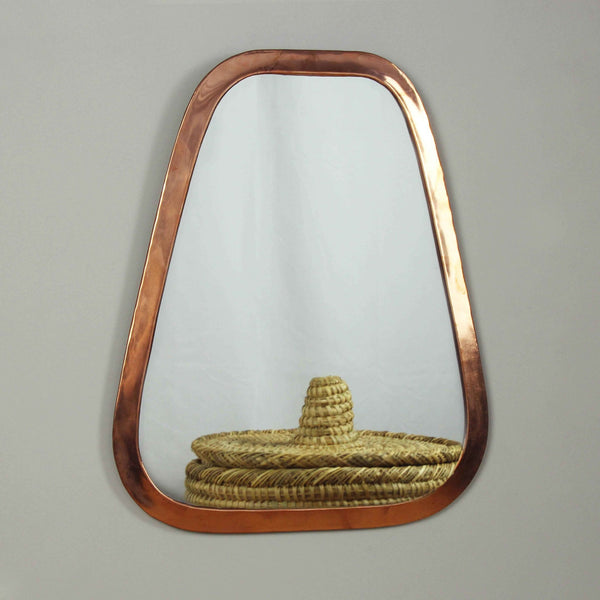 Artisan Stories XS: 23cm x 18cm Rose Gold Brass Marrakech Trapezoid Mirror