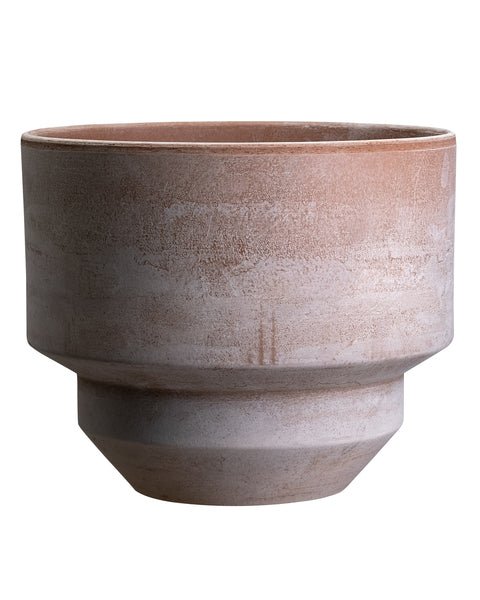 Bergs Potter Raw Terracotta Hoff Plant Pot In Soft Rose / 30 cm 