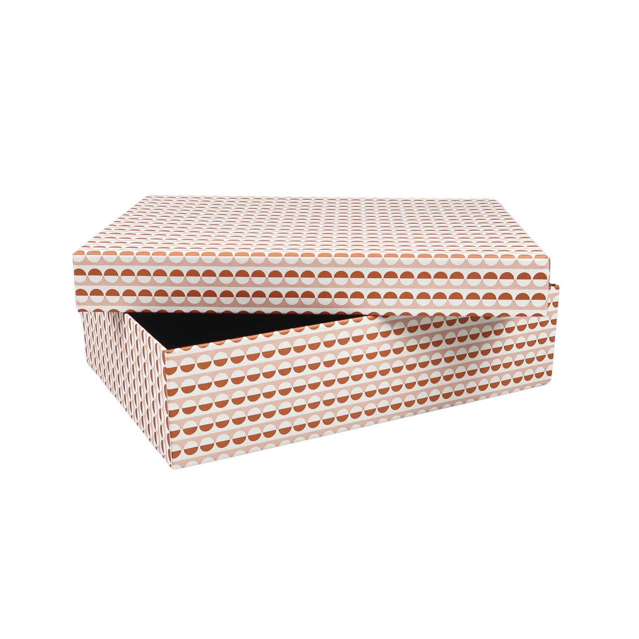 Ola Paper Covered A4 Archive Box - Sophie Pink/Orange