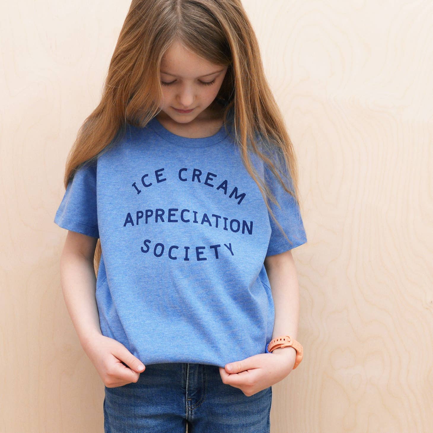 ALPHABETBAGS Ice Cream Appreciation Society - Kid's T-Shirt - Blueberry