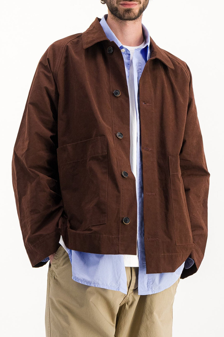 Parages Burgundy Coach Rain Jacket