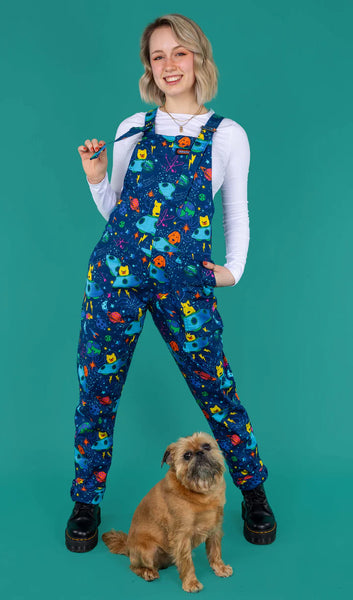 Run and Fly Dogs In Space Twill Dungarees