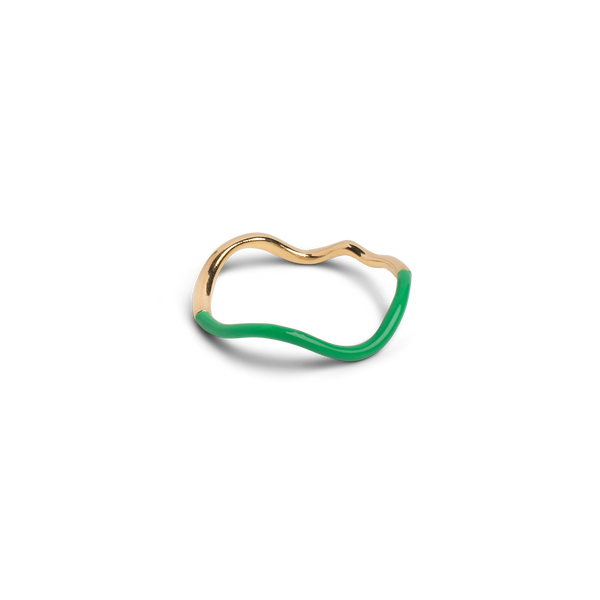 Enamel Copenhagen Grass Green Sway Ring