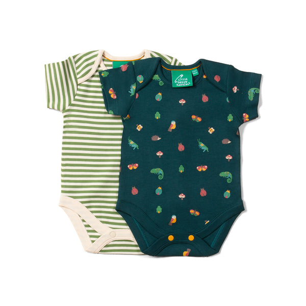 Little Green Radicals Mini Marvels Organic Baby Bodysuit Set - 2 Pack