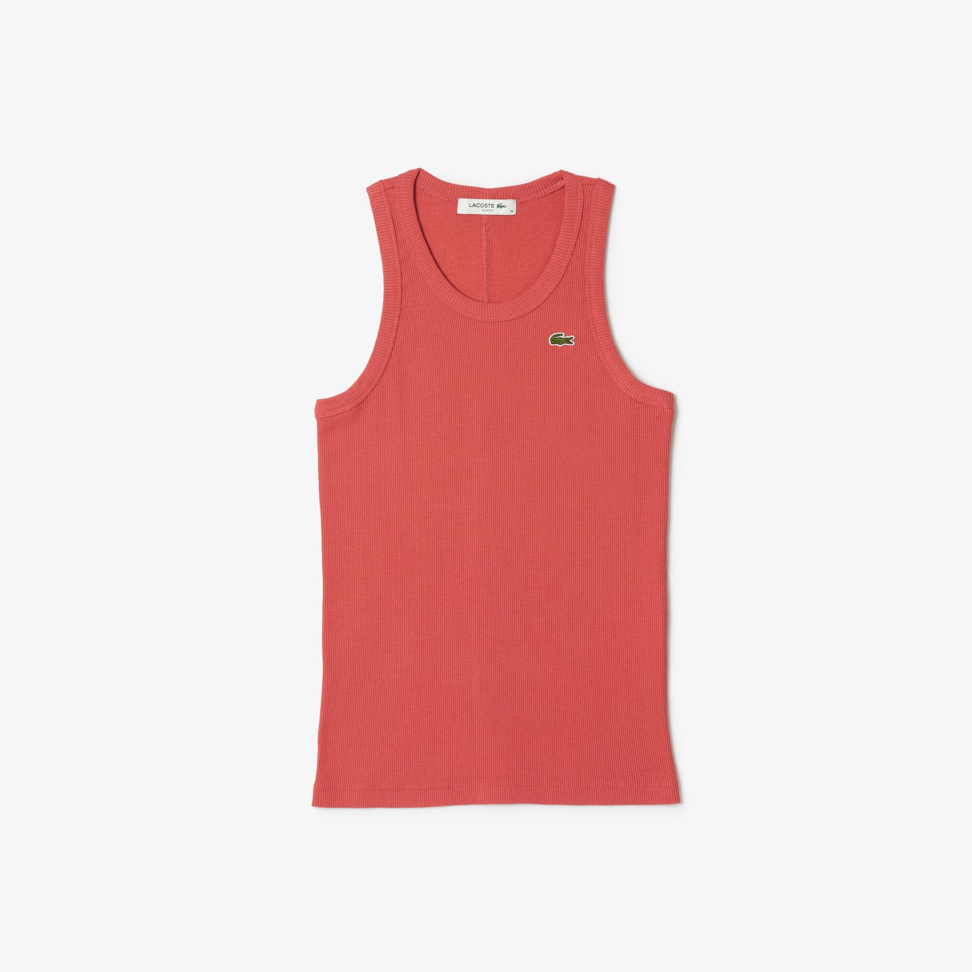 lacoste-rosa-camiseta-de-tirantes-de-mujer-lacoste-slim-fit-en-algodon-ecologico