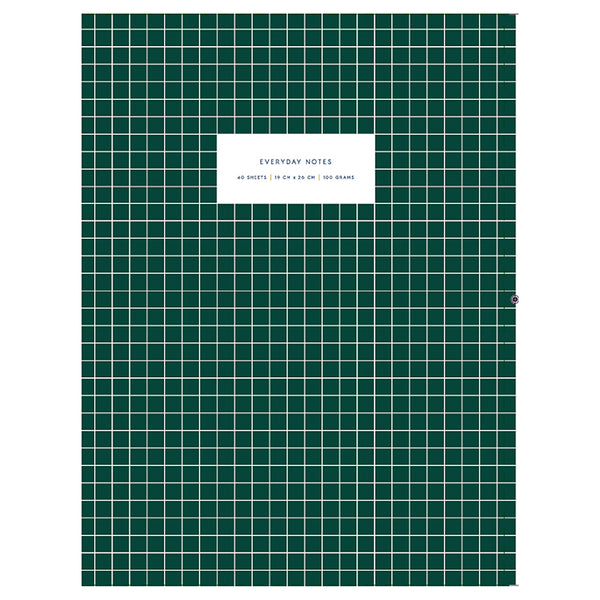 Kartotek Copenhagen Kartotek • Cahier Check Couverture Quadrillée Vert Foncé