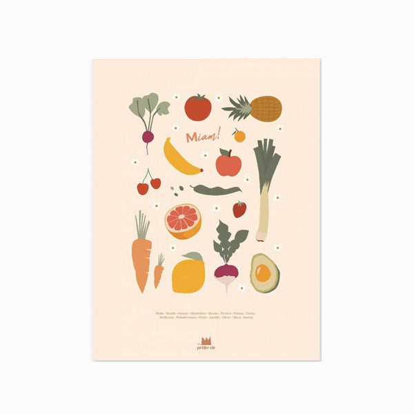 Ma petite vie Ma Petite Vie • Affiche Les Fruits Et Légumes