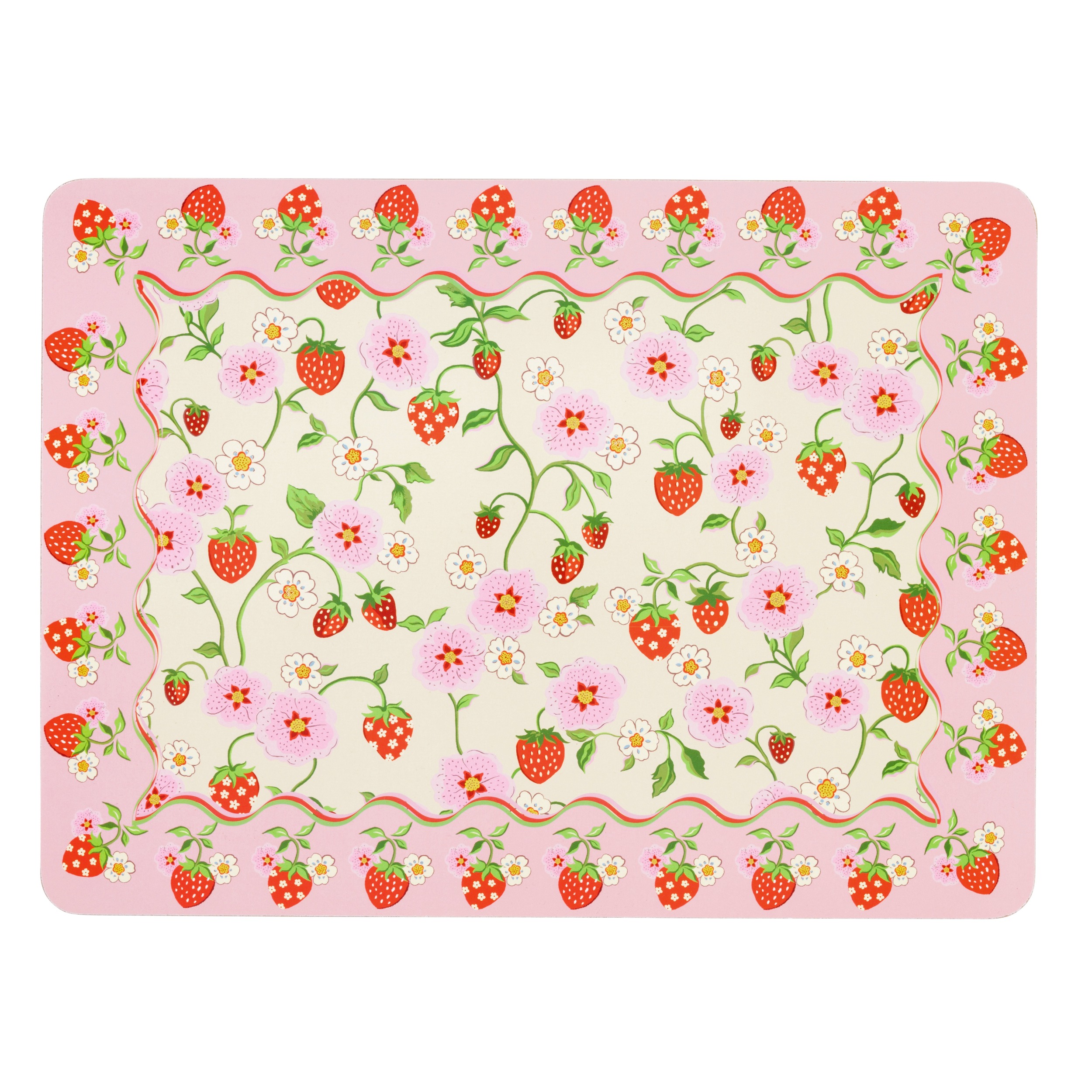 Cath Kidston Set of 4 Strawberry Cork Backed Placemats