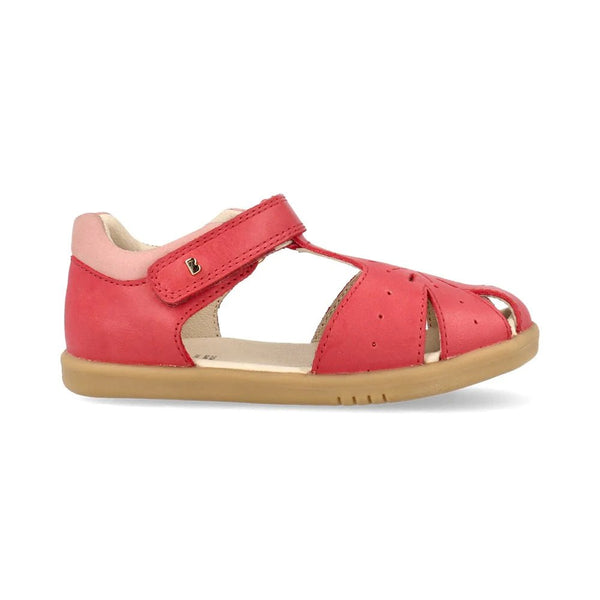 Bobux : I-walk Compass Girls Sandals - Mineral Red + Rose