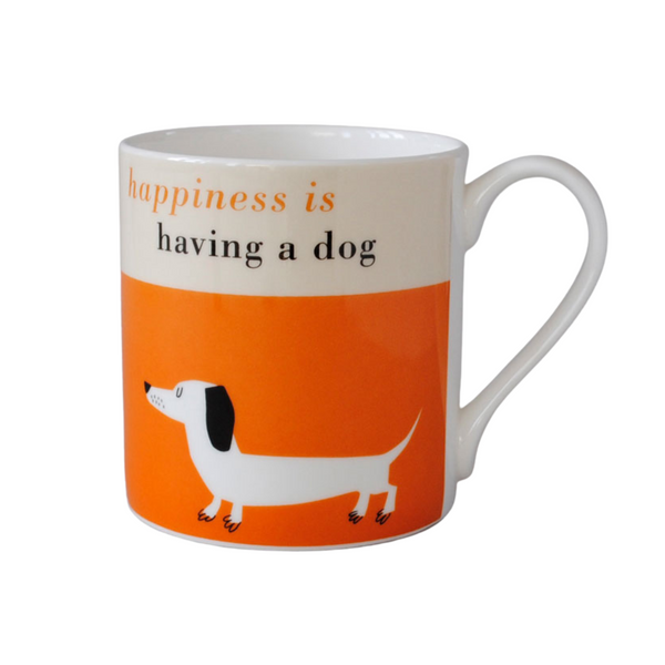 Repeat Repeat Happiness Dog Mug - Orange