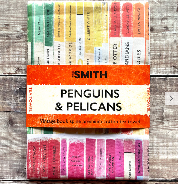 Design Smith Penguins And Pelicans Book Tea Towel