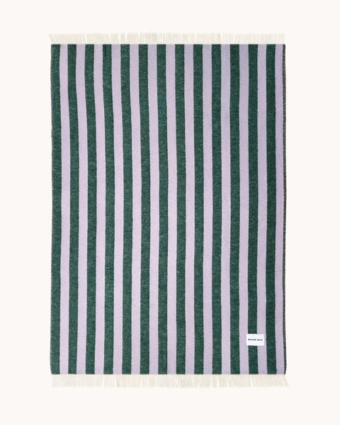 MAISON DEUX Lilac Green Candy Wrap Blanket
