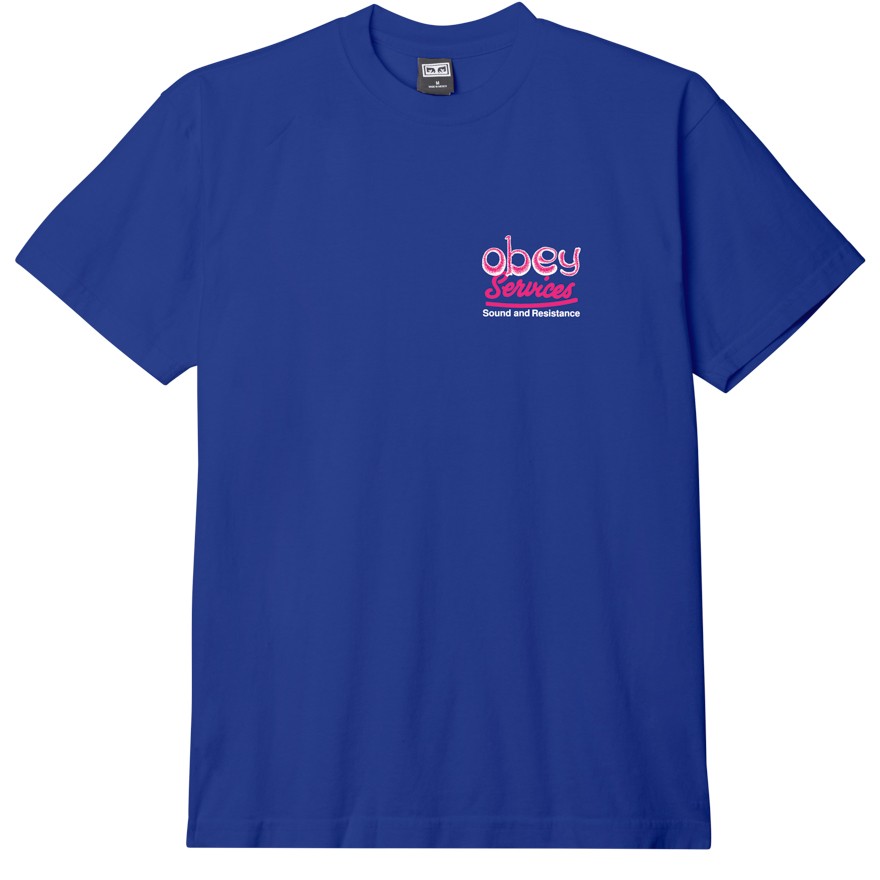 OBEY Obey - T-shirt Break Mental Bleu