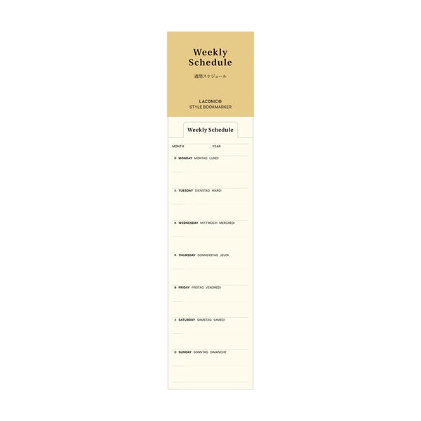 Laconic Weekly Planner Set Of Bookmarks
