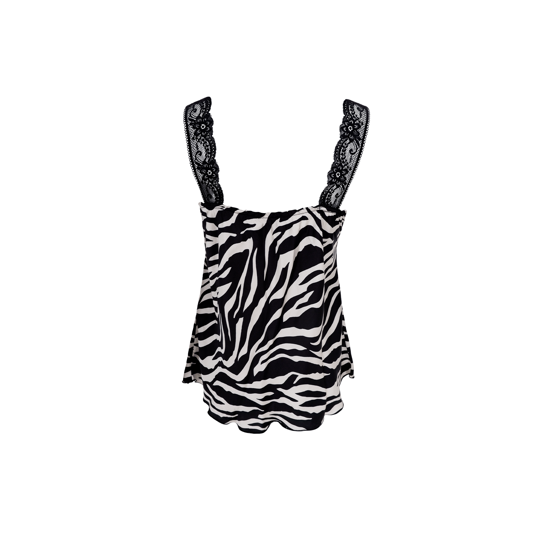Black Colour Bc Bea Lace Top - Zebra