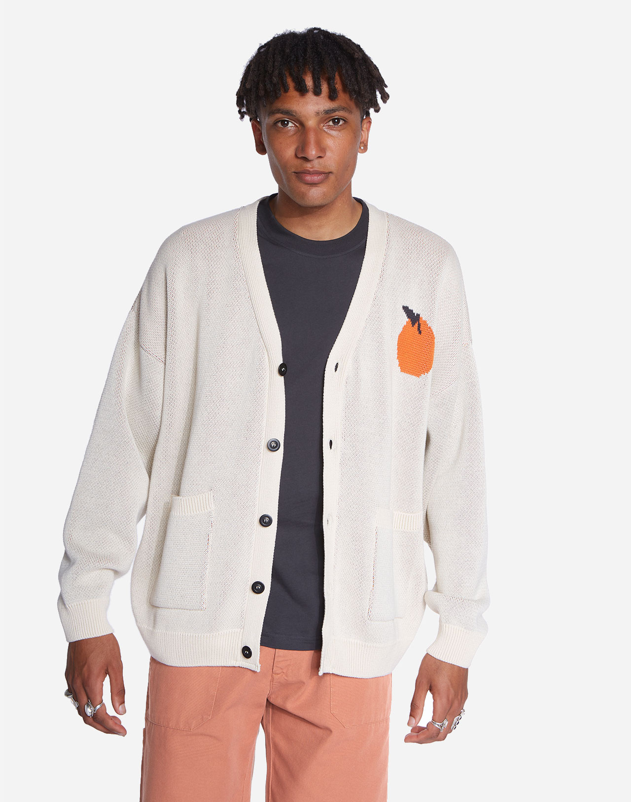 OLOW Off White Nature Morte Cardigan