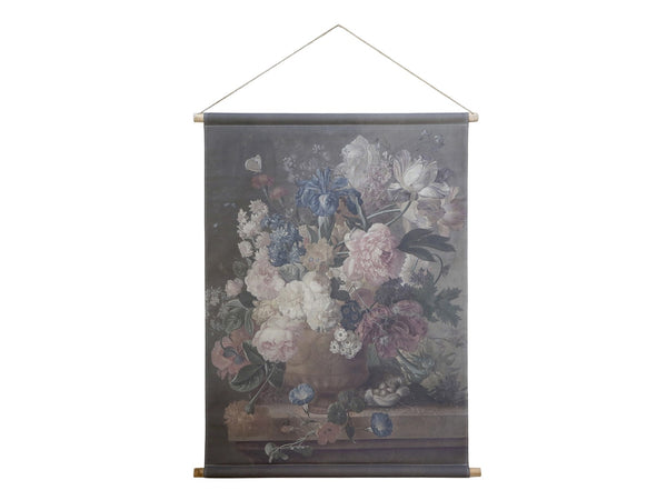 Chic Antique Canvas For Hanging W. Floral Print