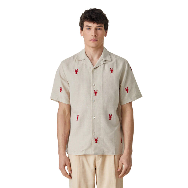 Portuguese Flannel Lobster Short Sleeve Shirt Natural
