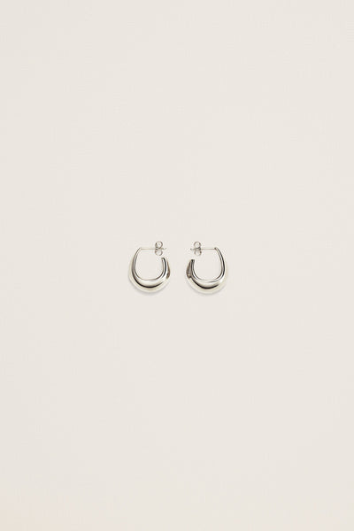 Lemaire  Curved Mini Drop Earings Silver