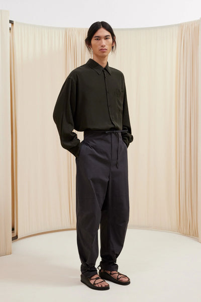 Lemaire  Maxi Military Pants Anthracite Brown