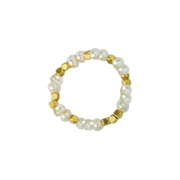 TUSKcollection Ibu Ring Stone Dot Pearls