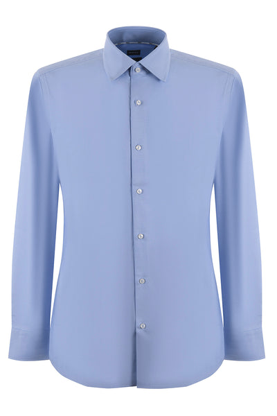Hugo Boss Boss - H-hank-kent - Light Blue Slim Fit Stretch Cotton Twill Shirt 50512824 450