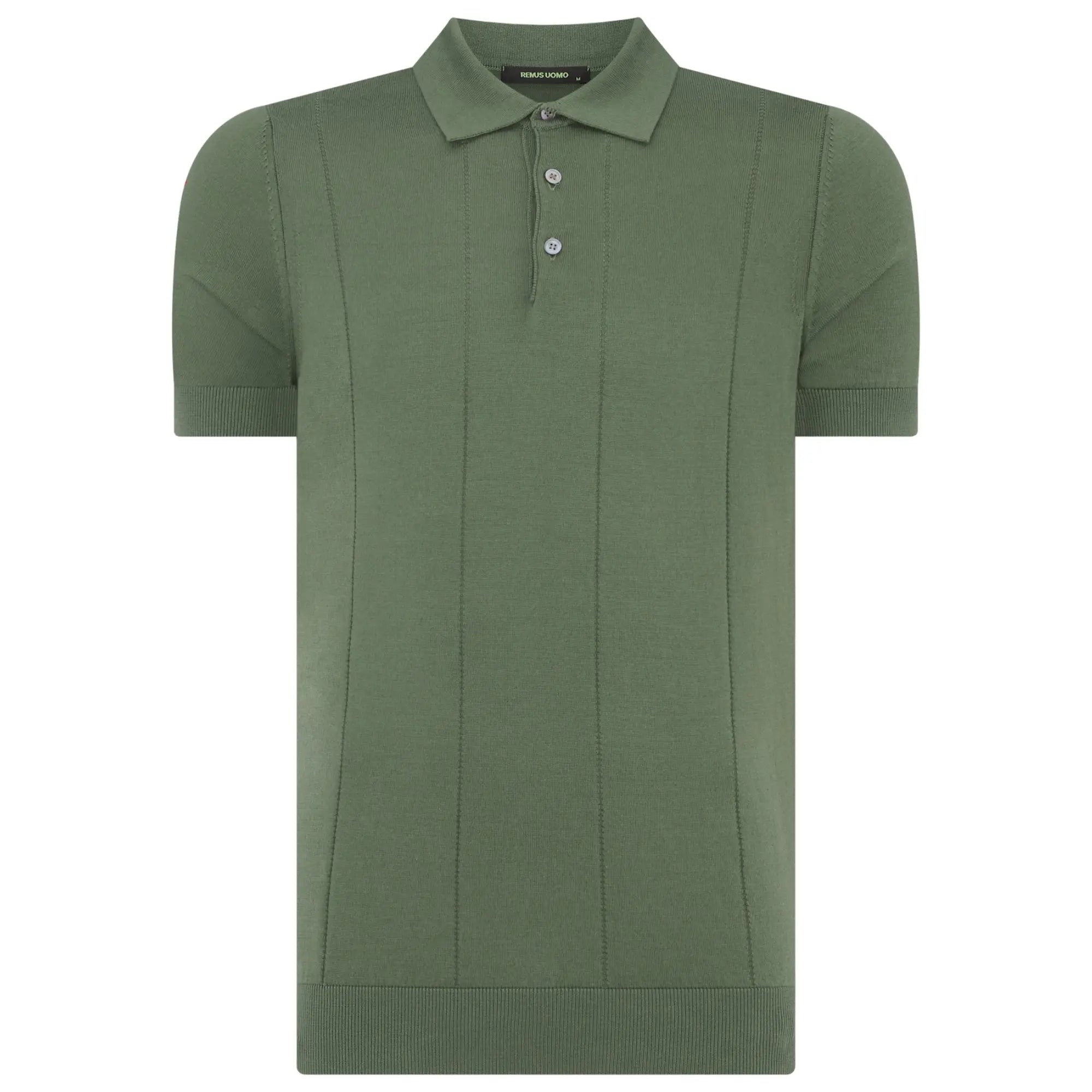 Remus Uomo Knitted Polo - Green