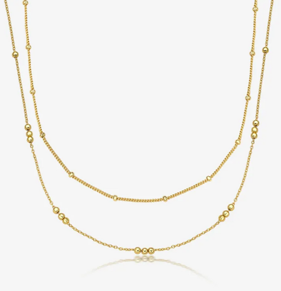 The Forest & Co. Two-piece Gold Necklace Set