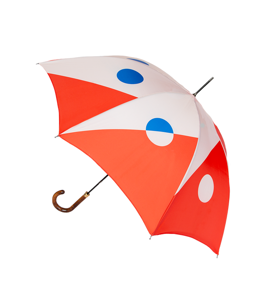 Para Para Large Red Geometric Starburst Animated Umbrella