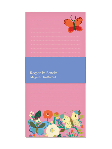 Roger la Borde Butterfly Garden Magnet Notepad