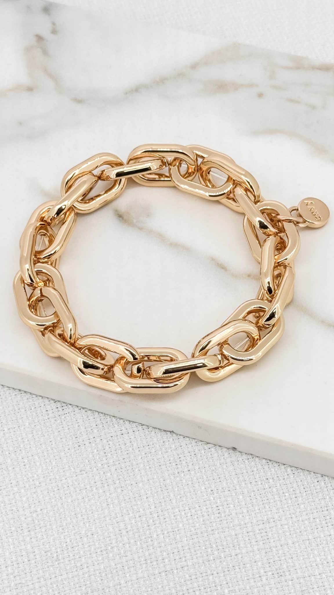 ENVY JEWELLERY Gold Chunky Chain Link Bracelet