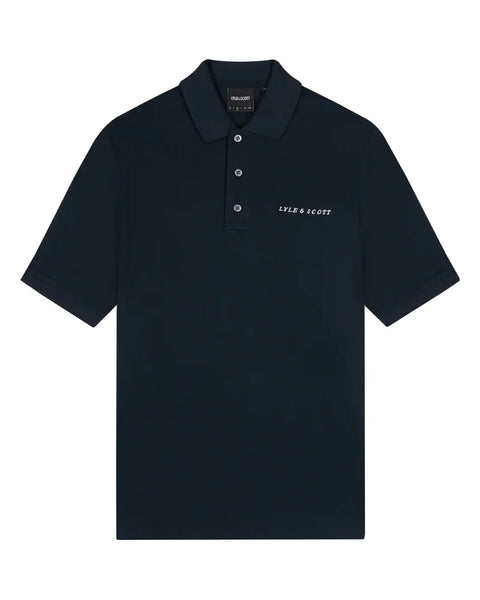 Lyle and Scott Sp2006v Embroidered Polo Shirt In Dark Navy