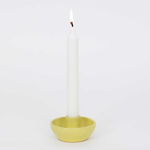 Afroart Candleholder Selma, In Yellow 8.5cm, Handmade